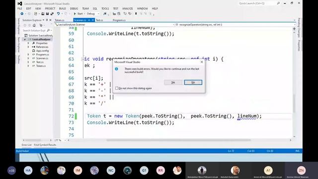 Generating Tokens Reporting invalid tokens with line number defining CFG смотреть онлайн