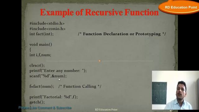 Recursive function in C|Functions Tutorial|By Deepender Dhull смотреть онлайн