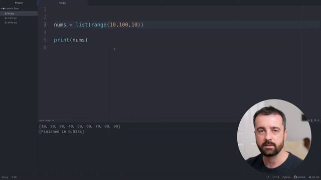 Python control flow: for loop, range function – Python tutorial – CodeBerry Programming School смотреть онлайн