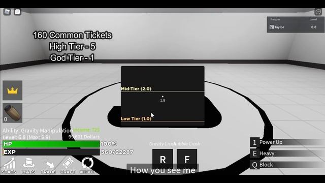 Roblox : unConventional What can I get god tier with tickets? смотреть онлайн