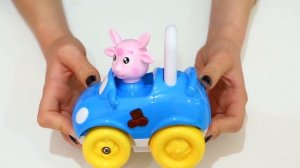 Учимся с Лунтиком - Музыкальная машинка «Лунтик за рулем». Распаковка игрушек