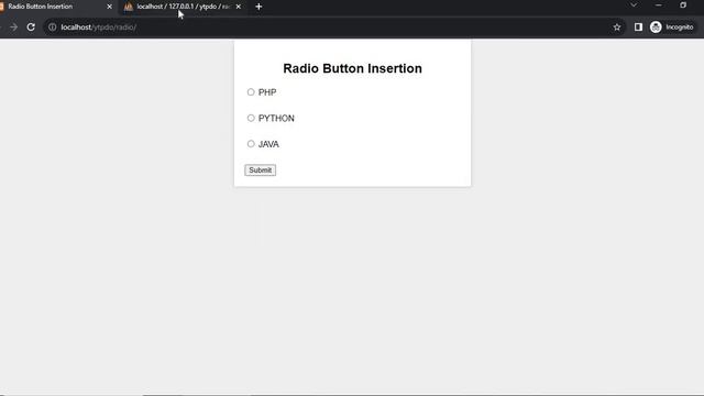 How to insert radio button value into database PHP PDO | insert radio button value into database PH смотреть онлайн