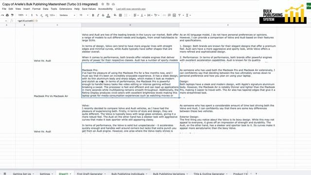Chat GPT API (Turbo 3.5) AI-Integrated Spreadsheet Vs. Davinci-003 [Bulk Publishing System] смотреть онлайн