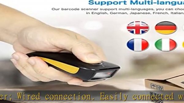 NETUM QR Code Scanner, Mini Barcode Scanner Bluetooth Compatible, Small Portable USB 1D 2D Bar Code