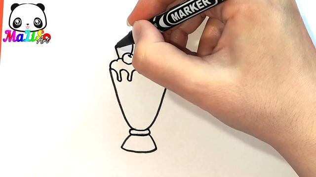 Как нарисовать милый МОЛОЧНЫЙ КОКТЕЙЛЬ | Простые кавайные рисунки | How to draw a milkshake смотреть онлайн