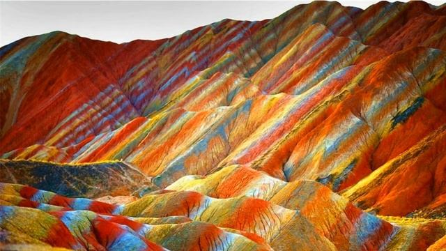 Цветные горы Китая/ландшафт дэнксия. смотреть онлайн