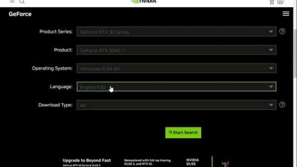 How to Download Driver NVIDIA GeForce 3060 Ti LHR