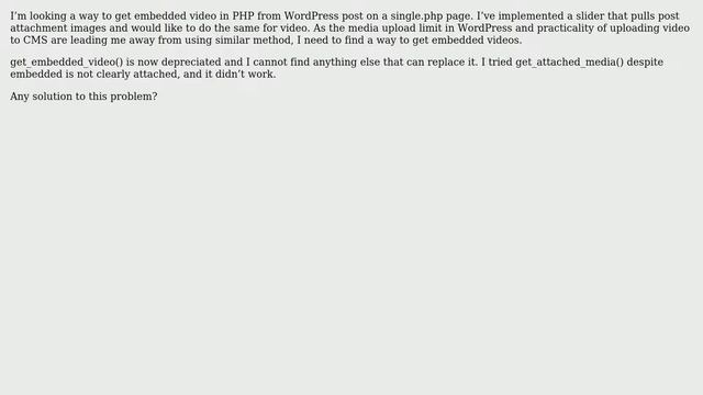 Wordpress: Wordpress get embedded/attachment video (2 Solutions!!) смотреть онлайн