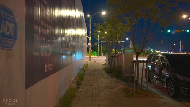 [4K HDR] Night Walk at Incheon Central Park City Sounds Korea смотреть онлайн