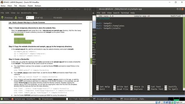 How to Build a Sample Web App in a Docker Container - DEVASC VM смотреть онлайн