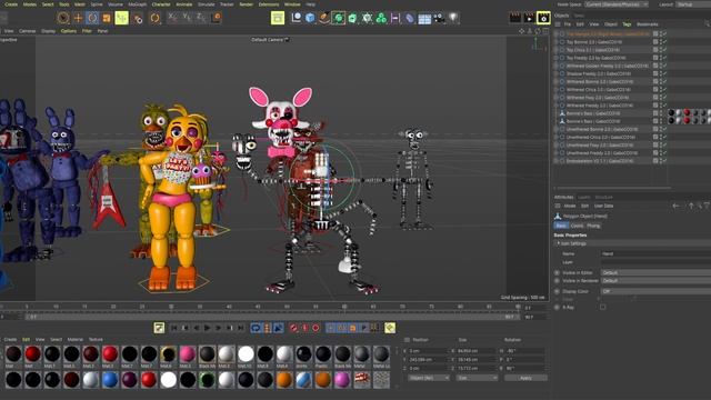 CIMNEMA 4D FNAF 2 ANIMATRONICS FAMILY смотреть онлайн