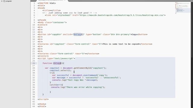 Javascript Copy Text To Clipboard Using Just Plain JS смотреть онлайн