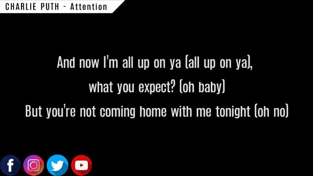 Charile Puth - Attention (KARAOKE) смотреть онлайн