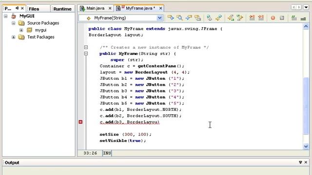 Работаем с GUI BorderLayout. Урок 147 смотреть онлайн