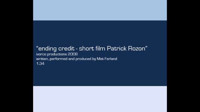 end credits for short film-pat rozon смотреть онлайн