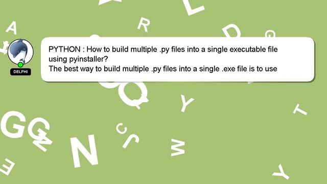 PYTHON : How to build multiple .py files into a single executable file using pyinstaller? смотреть онлайн