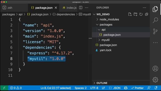 Nodejs Yarn workspace introduction and tutorial смотреть онлайн