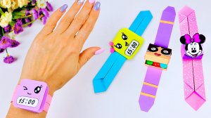 3 Идеи! Как сделать оригами часы из бумаги своими руками Origami paper Watch