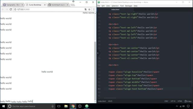 Bootstrap4 Curso Completo | Alineación de textos en Bootststrap 4, Clase 4 смотреть онлайн