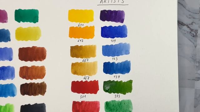 Daler-Rowney Aquafine and Professional Watercolors swatch - my long term companion смотреть онлайн