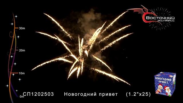 Батарея салютов «Новогодний привет» 25 залпов смотреть онлайн