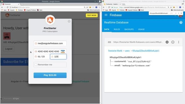 Subscription Payments with Stripe, Angular, and Firebase смотреть онлайн