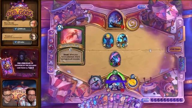 HearthStone Yogg Saron, Hopes End Card In Action - Whispers of the Old Gods смотреть онлайн
