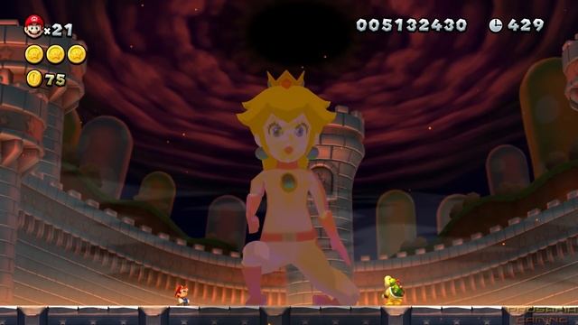 New Super Mario Bros U Deluxe - Evil Peach Final Boss & Ending смотреть онлайн