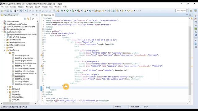 Login page in jsp using eclipse with bootstrap || Part -3 смотреть онлайн