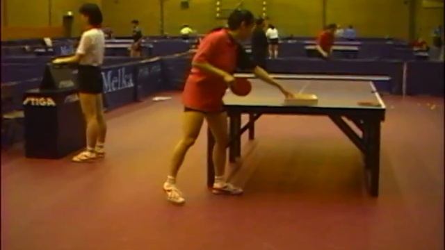 Qiao Hong Serve practice at the 1993 World Championships смотреть онлайн