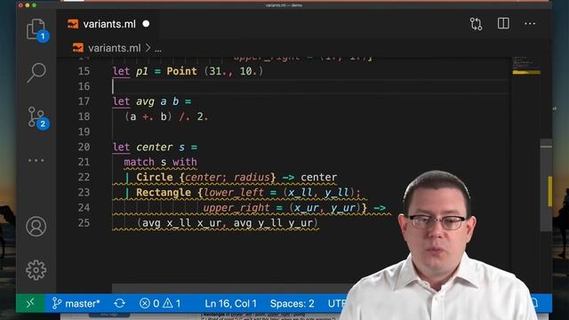Pattern Matching with Variants Part 2 | OCaml Programming | Chapter 3 Video 15 смотреть онлайн