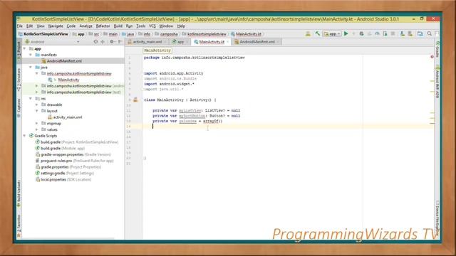 Kotlin Android S2E4 : Simple ListView Data Sorting смотреть онлайн
