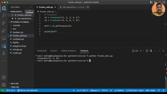 python - frozenset смотреть онлайн