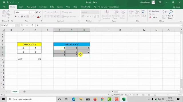 Cara Menentukan Determinan Matriks dengan Excel смотреть онлайн