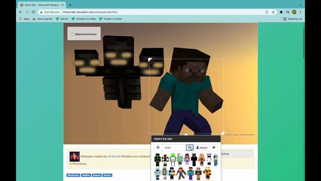 How To Make A Minecraft Wallpaper With Costume Skin | Macos смотреть онлайн