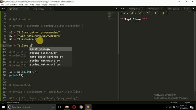 pyBasics 34 | Split and Join methods | pyGuru смотреть онлайн
