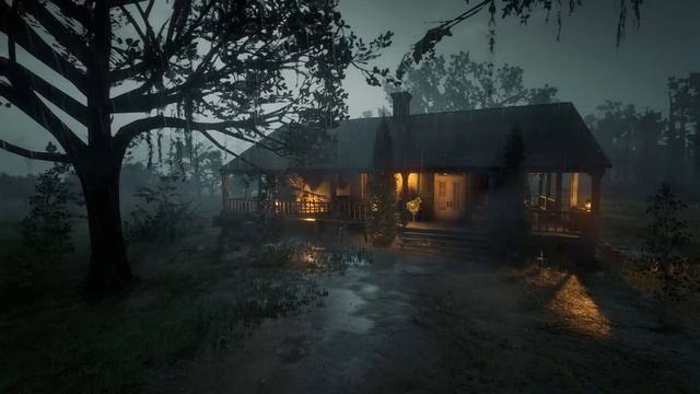 The sound of heavy rain and thunder in the farmhouse allows you to instantly relax and fall asleep. смотреть онлайн