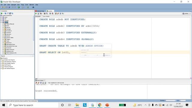 Role - Database Oracle 18c XE смотреть онлайн