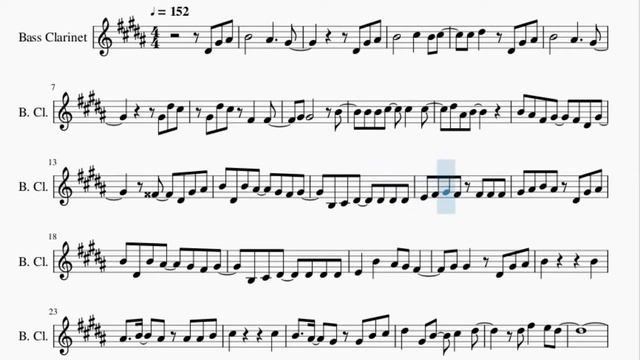 Bass Clarinet Sheet Music: How to play Blue Bird (Naruto) by Ikimono Gakari смотреть онлайн