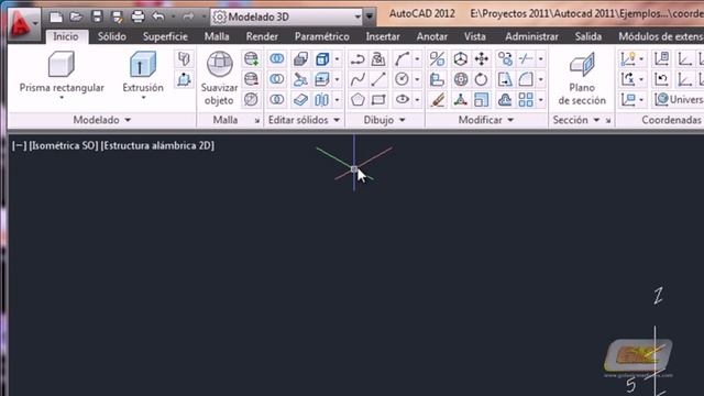 34.0-b El Sistema de Coordenadas en 3D (Curso Autocad 2012, www.guiasinmediatas.com) смотреть онлайн