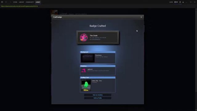 Crafting AFTERGRINDER Level 1 Badge The Dude Steam смотреть онлайн