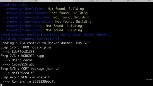 First Time Skaffold Startup | Orchestrating Collections of Services with Kubernetes Part 36 смотреть онлайн