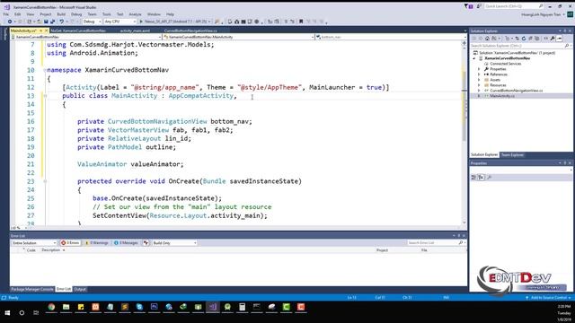 Xamarin Android Tutorial - Curved Bottom Navigation View смотреть онлайн