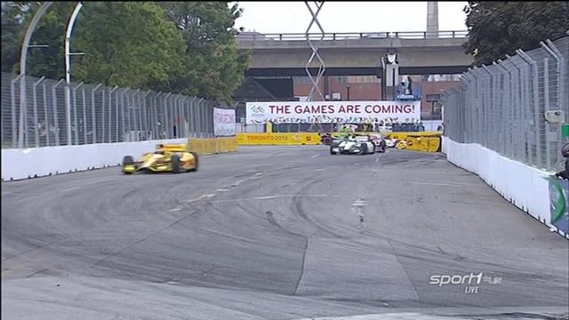 2014 IndyCar Honda Indy Toronto Race 2 | Montoya, Aleshin and others crash смотреть онлайн