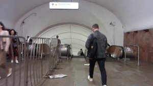 Переход с Таганской на Марксистскую в утренний час-пик