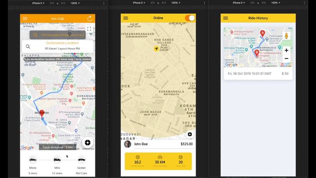 Ionic 4 Taxi Platform - Ride Booking Flow смотреть онлайн