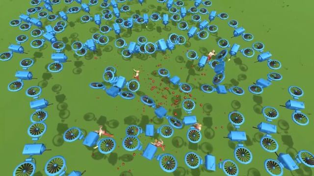 100 Flying Drones Vs 100x Human Soldiers - Gummy Dummy Battles смотреть онлайн