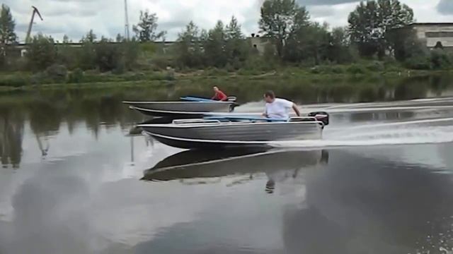 Вятбот покоряет Вятку Моторная лодка Wyatboat 390M смотреть онлайн