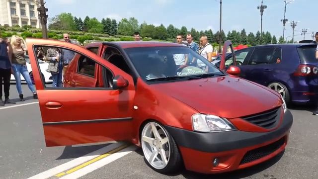 Dacia Logan B 89 MXP bagged by Airride Custom Romania @Salonul Auto Moto Bucuresti 2017 смотреть онлайн