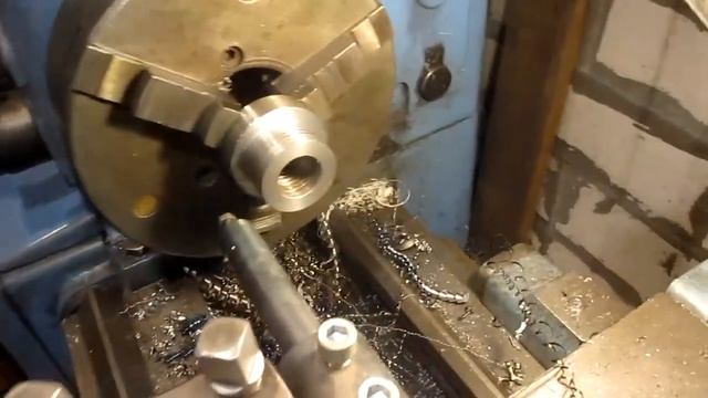 Прямоугольная резьба \ Как нарезать прямоугольную, ленточную резьбу \ drill rod\\ how to thread смотреть онлайн